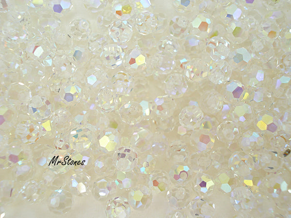 4mm (5080) Crystal AB Swarovski 1/2 Drilled Bead 4pk/$1.00