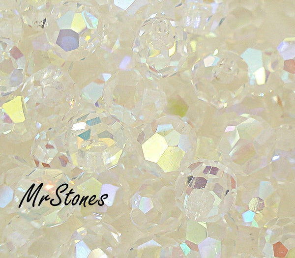 4mm (5080) Crystal AB Swarovski 1/2 Drilled Bead 4pk/$1.00