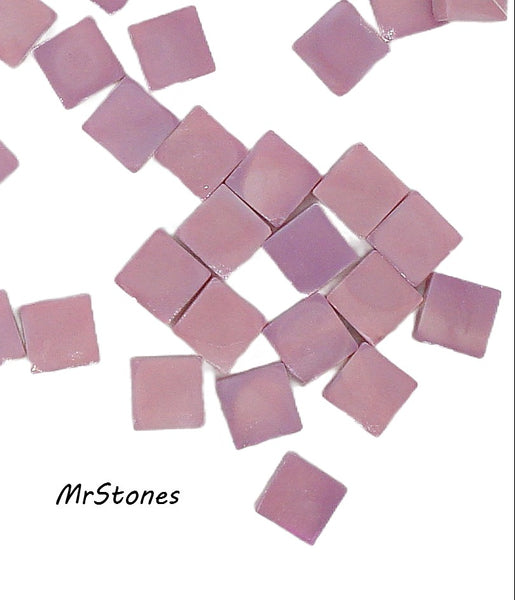 4.75x2mm (3615) Opaque Rose Pink Glass Square Tiles 1pc/$0.30 or 5pcs/$1.00