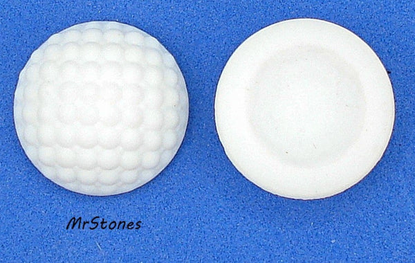 17.5mm (2194) Chalk White Textured Round Cabochon Conclave Back 7.5mm thick