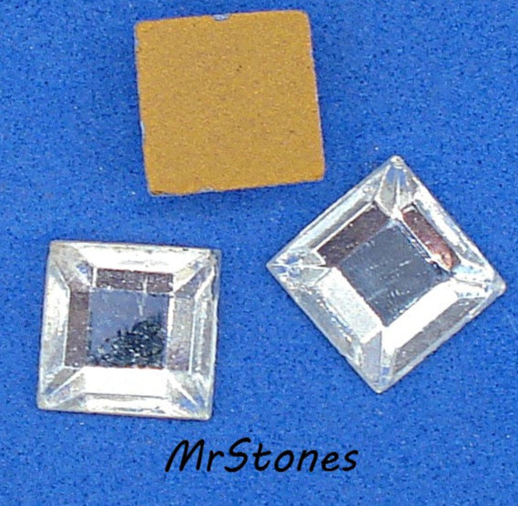 8mm (2400) Crystal Square Shape Flatback Czech