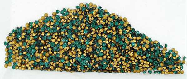 2.75mm (1200) Emerald Green Round Dentelle Swarovski