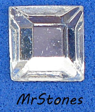 8mm (2400) Crystal Square Shape Flatback Czech