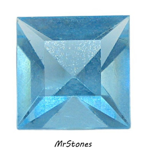 8mm (4400) Czech Aqua Square Shape Unfoiled