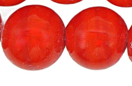 7.5mm 8.5mm 9.5mm Approx. Cherry Red Faint Stripes Japan Glass Bead