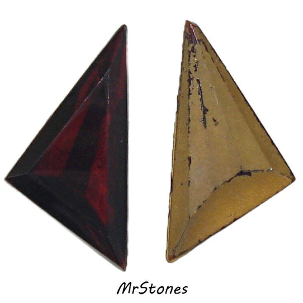 23x16mm (TRI) Garnet Red Left Triangle Shape As Is