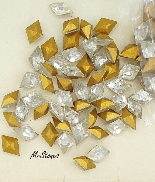 10x7mm (4710) M/C Crystal Diamond Shape West Germany 4pk/$1.00
