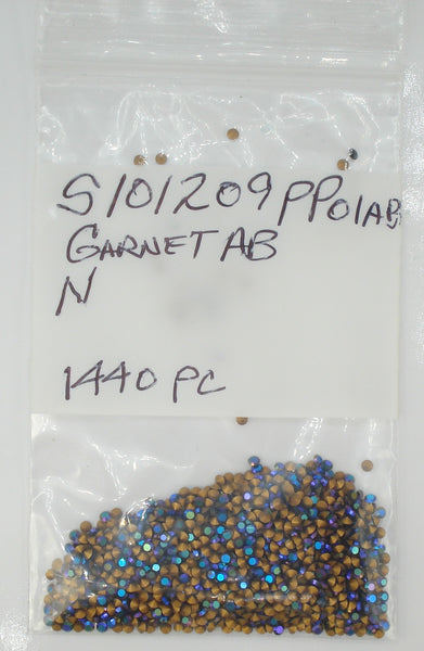 1.5mm (1012) (9pp) Garnet AB Round Chaton 10pk/$1.00