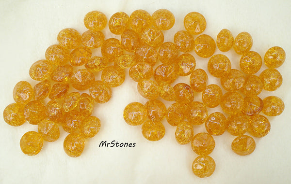 8.4-8.7mm (3189) (40ss) Topaz Crackle Round Buff Top Doublet