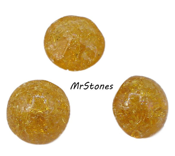 8.4-8.7mm (3189) (40ss) Topaz Crackle Round Buff Top Doublet