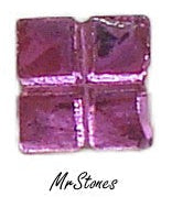5mm (4758/3) Fuchsia Pink 4 Square Flatback Swarovski 3pk/1.00