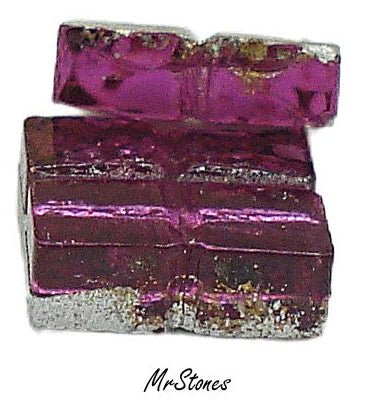 5mm (4758/3) Fuchsia Pink 4 Square Flatback Swarovski 3pk/1.00