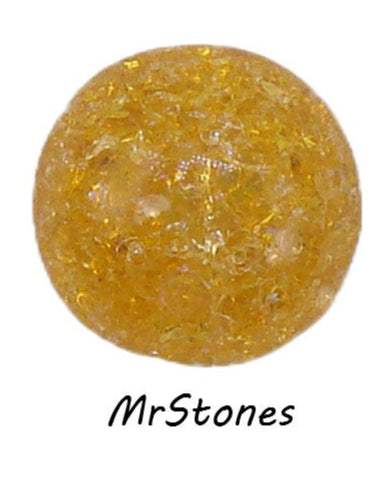 8.4-8.7mm (3189) (40ss) Topaz Crackle Round Buff Top Doublet