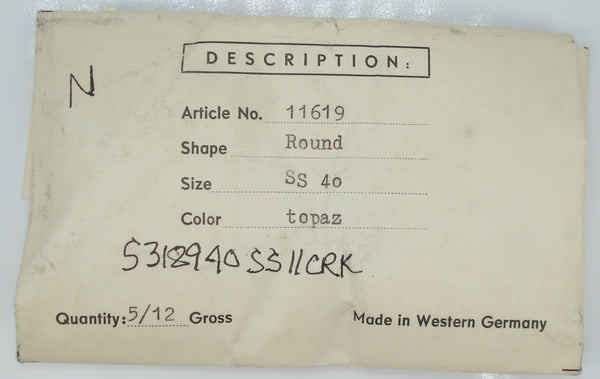 8.4-8.7mm (3189) (40ss) Topaz Crackle Round Buff Top Doublet