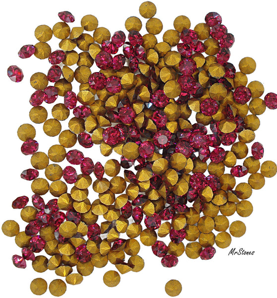 3.5mm (1200) Ruby Red Round Swarovski Dentelle