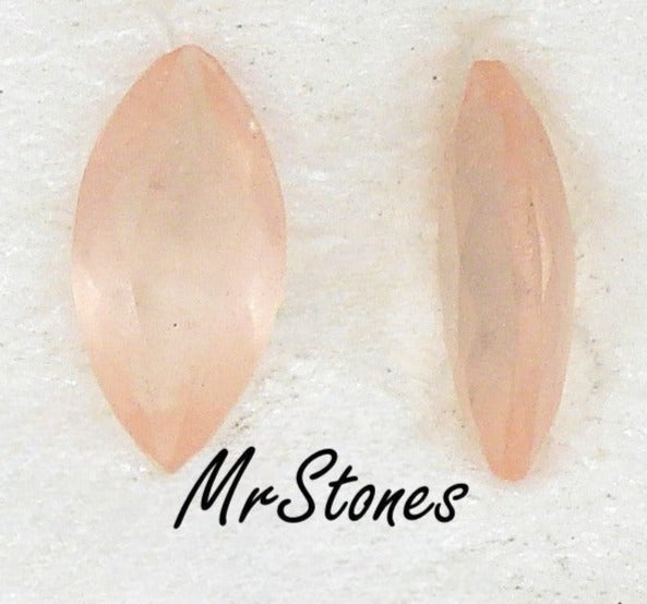 10x5mm (4200/2) Frosted Rose Pink Marquise Navette Unfoiled