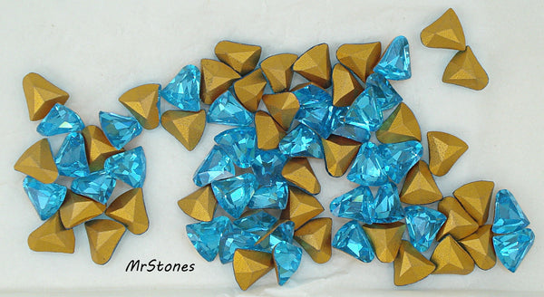 8mm (4806) Old Aqua Bell Shape Swarovski K.S. Co.