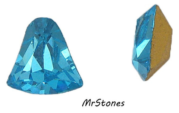 8mm (4806) Old Aqua Bell Shape Swarovski K.S. Co.