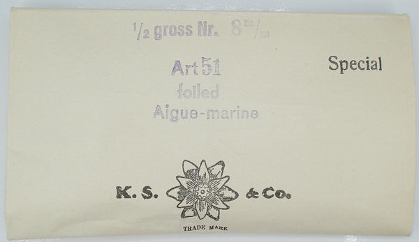 8mm (4806) Old Aqua Bell Shape Swarovski K.S. Co.