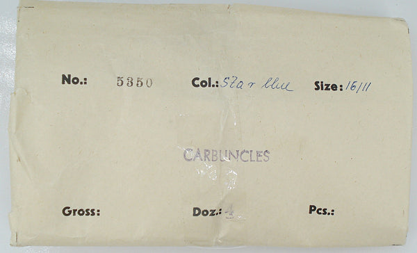 16x11mm (1755) Sapphire Blue Star Oval Cabochon West Germany