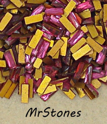 4x1.5mm (3932) French Cut Ruby Flatback Czech Baguette 1pc, 10pc, 100pc