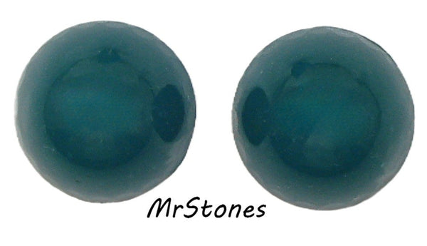 18mm (1684) Chrysophase Green High Dome Round Cabochon Japan 17.2x9.5mm