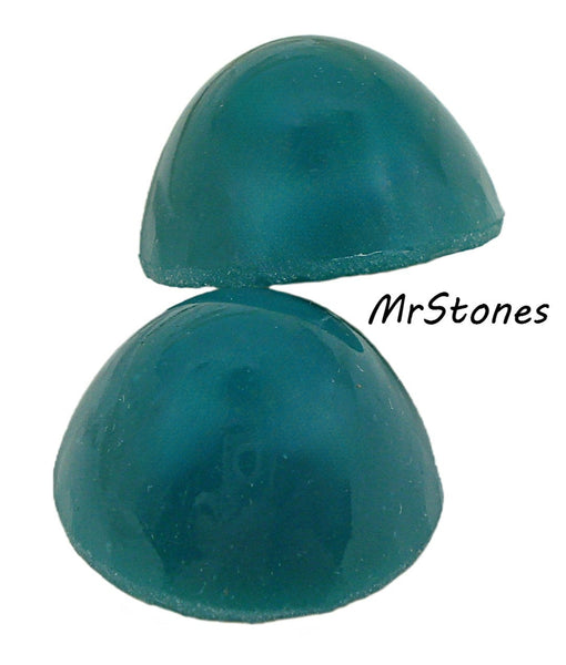 18mm (1684) Chrysophase Green High Dome Round Cabochon Japan 17.2x9.5mm