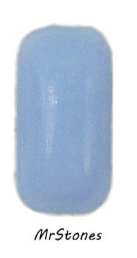 8x4mm (3436) Opaque Blue Cushion Octagon Buff Top Doublet West Germany