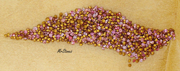 0.8mm (1100) (1pp) Czech Rose Pink Round Tiny Chaton 24pk