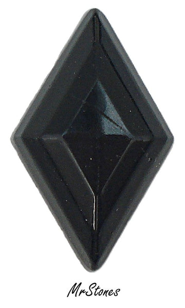 16x10mm (2710) Jet Black Step Cut Flatback Diamond Shape Pointed Top