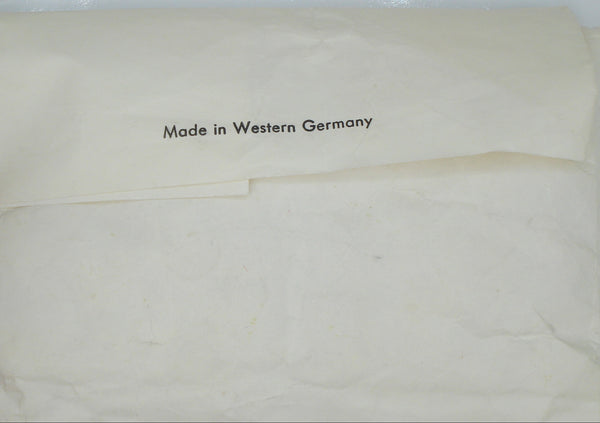 11mm (2194) White Indented Red Lion Round Disc Cabochon West Germany 3mm Thick