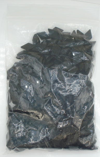 16x10mm (2710) Jet Black Step Cut Flatback Diamond Shape Pointed Top