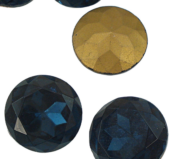 20mm (1200/2) TTC Czech Montana Sapphire Blue Round Dentelle