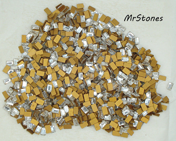 5x3mm (3932) Crystal Flatback Baguette Nice and Bright Swarovski D S W
