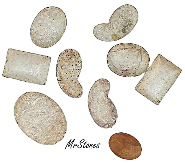 9pcs Guilloche Mix 8mm -14mm Assorted Colors and Shapes