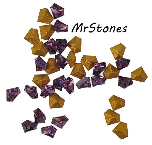 6x5mm (4847) Amethyst Pentagon Shape Step Cut Swarovski K.S. Co. Art 170/1