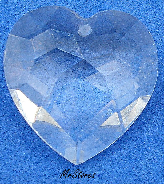 18mm Swarovski Art. 332 Crystal Clear Heart Pendant Pointed Center Front and Back
