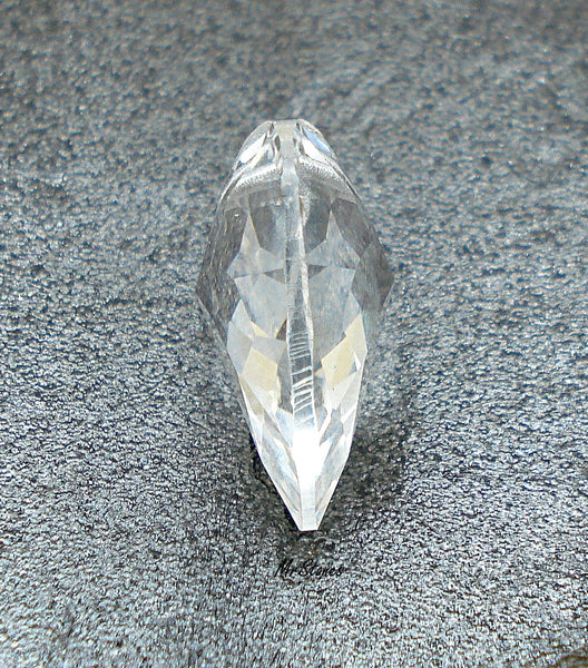 18mm Swarovski Art. 332 Crystal Clear Heart Pendant Pointed Center Front and Back