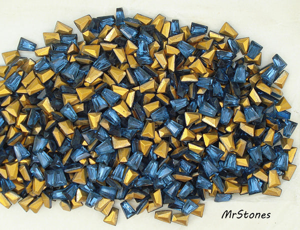6x5x2.6mm (4700/2) #29 TTC Montana Sapphire Tapered Baguette West Germany