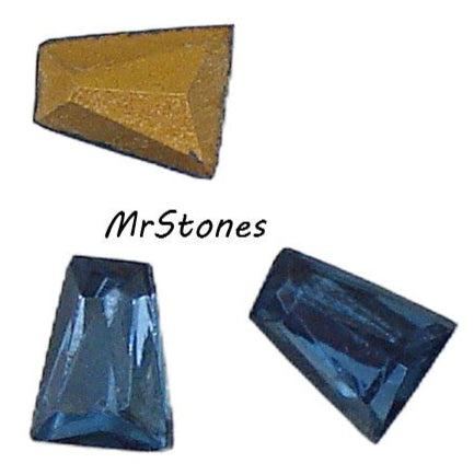 6x5x2.6mm (4700/2) #29 TTC Montana Sapphire Tapered Baguette West Germany