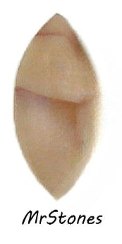 10x5mm (3146) Tan Brown Two-Toned Marquise Buff Top Doublet West Germany 3pc/$1.00