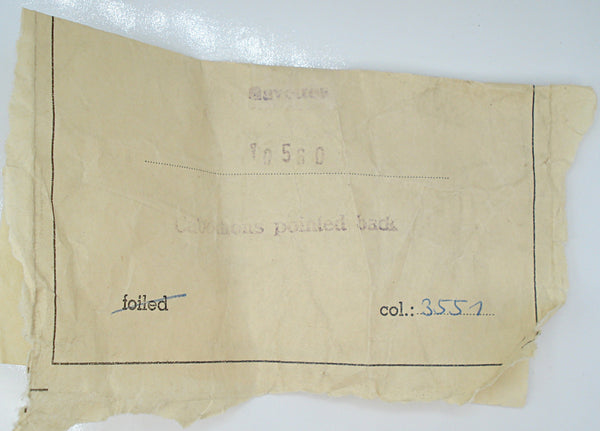 10x5mm (3146) Tan Brown Two-Toned Marquise Buff Top Doublet West Germany 3pc/$1.00