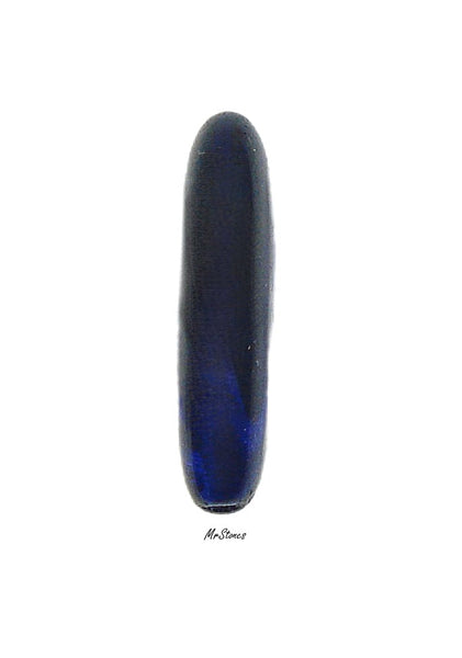 23mm (BEAD) Cobalt Blue Heart Shape Vintage Glass Bead 6mm Thick