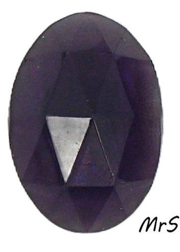 16x11mm (3293) Amethyst Rich Purple Unfoiled Rauten Rose Cut Oval Shape