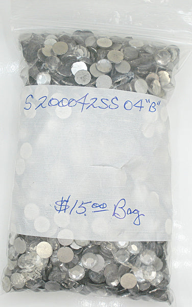 8.9-9.2mm 9mm (2000) (42ss) Crystal Flatbacks Over 1 Pound Bag