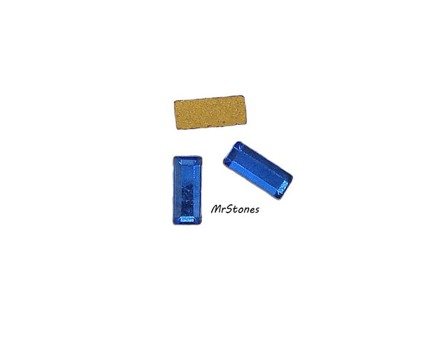 7x3mm (3932) Sapphire Blue Flatback Baguette 8pk/$1.00