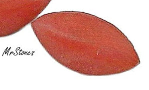 4.5x2.5mm (3146) Glass Coral Marquise Navette Buff Top Doublet