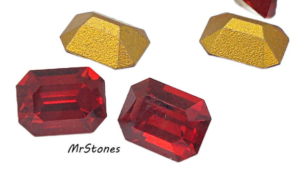 8x6mm (4600) Light Siam Red Cushion Octagon Shape