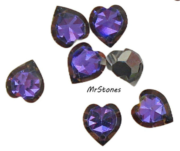 6.5mm (4800) Heliotrope #2 Inverted Heart Shape Pointed Top