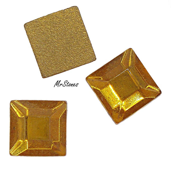 8mm (2400) Czech Topaz Square Flatback